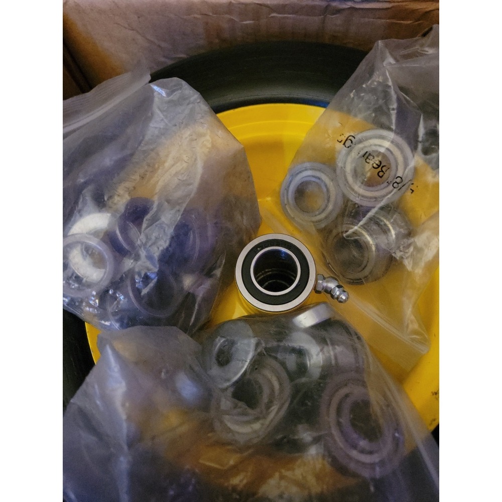 2Piece Lawn Mower Tires 11x4.00-5" Flat‎ Free Universal Zero Turn Mowers Yellow